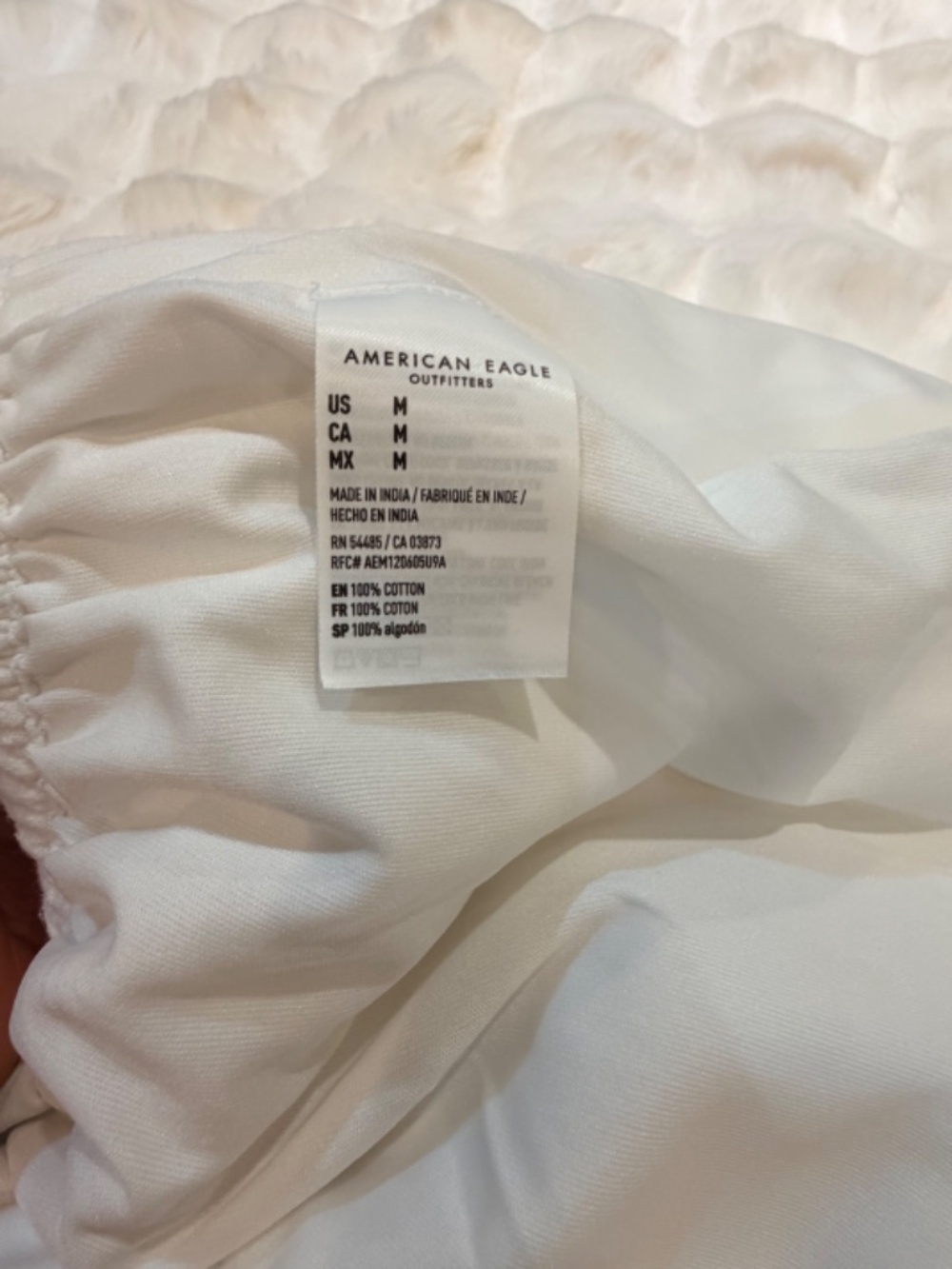 American Eagle White Flowy‎ Shorts Women’s Medium Boho Cottagecore Summer - Picture 5 of 7